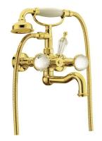 Смеситель для ванны Boheme Imperiale 333 Presente, с душевым гарнитуром, золото