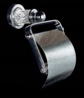 Держатель туалетной бумаги Boheme Murano Cristal с крышкой, хром, 10901-CRST-CH