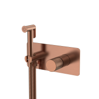 Гигиенический душ Boheme Stick ручка SPIRALE 127-CB.4 со смесителем С ВНУТРЕННЕЙ ЧАСТЬЮ, брашированная медь