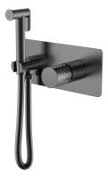 Гигиенический душ Boheme Stick, 127-GM, С ВНУТРЕННЕЙ ЧАСТЬЮ, графит Gun Metal c ручкой Diamond