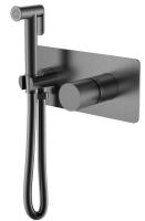 Гигиенический душ Boheme Stick, 127-GM.2, С ВНУТРЕННЕЙ ЧАСТЬЮ, графит Gun Metal с ручкой Touch