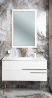 Тумба NeoArt 110см*48 (52) WHITE под раковину DROP 831-110-WH-D белый