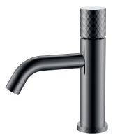 Смеситель для раковины Boheme Stick 121-SGM, цвет графит глянцевый Shine Gun Metal c ручкой Diamond