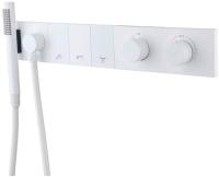 Термостатический смеситель с ручным душем Boheme Zodiac Thermo MATT WHITE 133-SYS-MW белый