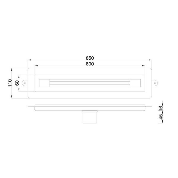 Душевой трап (лоток) Boheme B&T Infinity 80 см, цвет черный, 981-80-B