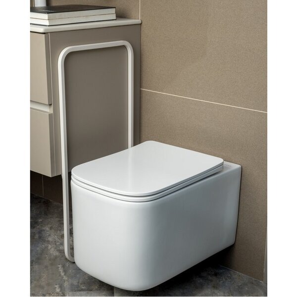 Унитаз подвесной Boheme Mane 970-SET-MW, сиденье микролифт, цвет белый матовый