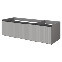 QUATRO 2 140см (100+40) тумба рифл LUNA FUGA профиль антрацит 790-M2-140-L-RIB-A LUNA
