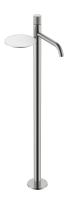 Смеситель для раковины напольный Boheme Stick с ручкой SPIRALE 120-NB.4 брашированный никель