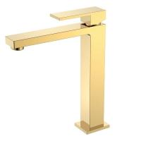Смеситель для раковины Boheme Qubic 472-G, цвет Shinny Gold