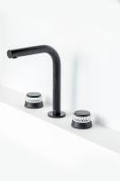 Смеситель для раковины Boheme Aura 152-B-A, встраиваемый, цвет черный матовый