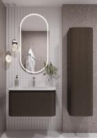 OVALE 1 полка 80CM ШПОН тумба + раковина OV0110100-080
