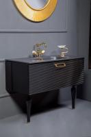 Тумба Armadi Art Linea 100 черная + золото 842-100-BG черный