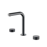 Смеситель для раковины Boheme Stick LINEA на 3 отв. 152-SGM.3 вороненая сталь глянец
