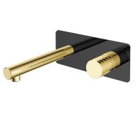 Смеситель для раковины Boheme Stick 125-BG, Black diamond gold