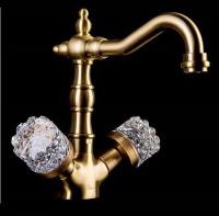 Смеситель для раковины Boheme Crystal 312-CRST, бронза