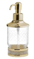 Дозатор жидкого мыла Boheme Royal Cristal 10929-G настольный, золото