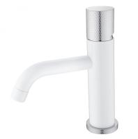 Смеситель для раковины Boheme Stick 121-WCR.2, белый, хром (white touch chrome)
