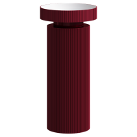 Раковина накладная рифленая SOLE Corian 400*130 Burgundy + Пьедестал для раковины рифленый Corian 300*720 Burgundy 801-R-BUR+801-Base-R-BUR