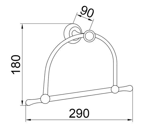 Полотенцедержатель Boheme Chiaro 10505 кольцо, золото