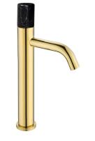 Смеситель для раковины Boheme Stick 122-G-MR-BLACK, золото