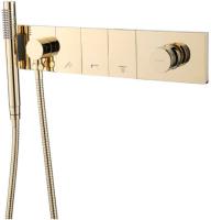 Смеситель с ручным душем Boheme Zodiac 132-SYS-G золото