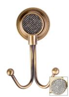 Крючок двойной Boheme Royal Cristal 10926-BR, бронза
