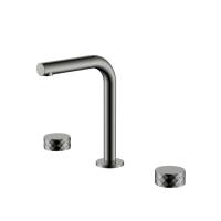 Смеситель для раковины Boheme Stick DIAMOND на 3 отв. 152-GM.1 вороненая сталь