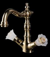Смеситель для раковины Boheme Camelia 292-Camelia, золото