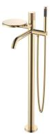 Смеситель Boheme Stick 129-GG.2 для ванны и душа, с душевым гарнитуром, gold diamond gold