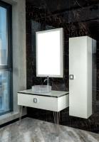 Столешница стекло 100см прямая Жемчужный Белый Lucido 853-100-W Lucido белый