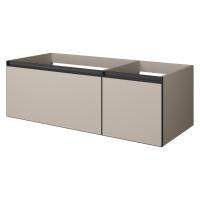 QUATRO 2 120см (80+40) тумба с подсв. внутри DAPHNE профиль антрацит 790-M2-120-D-A-LED DAPHNE