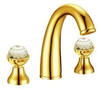 Смеситель для раковины на 3 отверстия Boheme Imperiale 337 Presente, золото