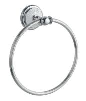 Полотенцедержатель Boheme Vogue 10135, кольцо, декор белая керамика, цвет хром