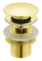 Донный клапан Boheme Imperiale 611/2 с переливом, автомат clik-clack, золото