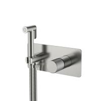 Гигиенический душ Boheme Stick, 127-NB.4, С ВНУТРЕННЕЙ ЧАСТЬЮ, nickel brush