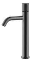 Смеситель для раковины Boheme Stick 122-GM.2, высокий, цвет графит Gun Metal с ручкой Touch