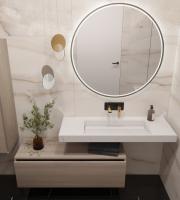 Столешница моноблок FLAT CALACATTA (1210*452*80) 859-120-CLCT CALACATTA