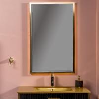 Зеркало Armadi Art Monaco с подсветкой 70*110CM глянец черная+золото 566-BG золото