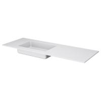 Раковина-моноблок QUATRO 140 WHITE (асимметричная) 793-140-W-A белый