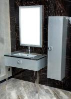 Столешница стекло 100см моноблок Серебро Lucido 852-100-SL