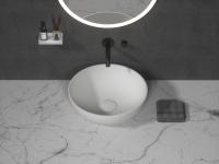 Раковина-чаша кориан круглая матовая Slim 39см 390*390*145 879-39 белый