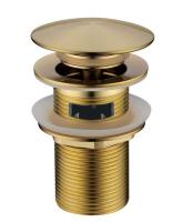Донный клапан Boheme Mat Gold с переливом, автомат clik-clack, золото матовое, 612/2-MG