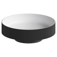 Раковина Boheme Corian 801-R-A, 40 см накладная, цвет антрацит
