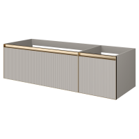 QUATRO 2 140см (100+40) тумба рифл CASHMERE FUGA профиль 790-M2-140-CM-RIB-MG CASHMERE