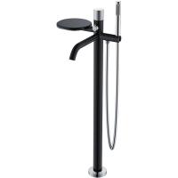 Смеситель Boheme Stick 129-BCR.2 для ванны и душа, с душевым гарнитуром, Black touch chrome