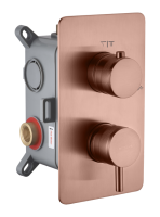 Смеситель встроенный однорычажный 2-х проходной Boheme Cell 135-2-CB брашированная медь