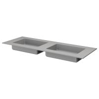 Раковина-моноблок QUATRO 140 LUNA (двойная) акрил 793-140-2-L LUNA