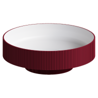 Раковина накладная рифленая SOLE Corian 400*130 Burgundy 801-R-BUR