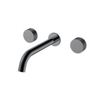 Смеситель из стены Boheme STICK TOUCH на 3 отв. 152-2-SGM.2 вороненая сталь глянец