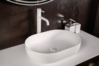 Раковина-чаша кориан овальная матовая Slim 500*350*135 879-50 белый